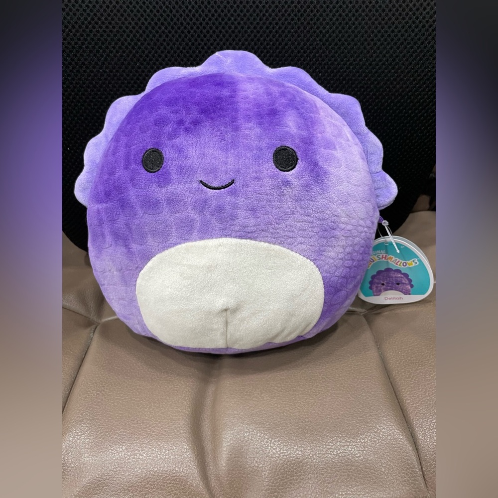 SQUISHMALLOW 8” Delilah the Purple Dinosaur. NWT!